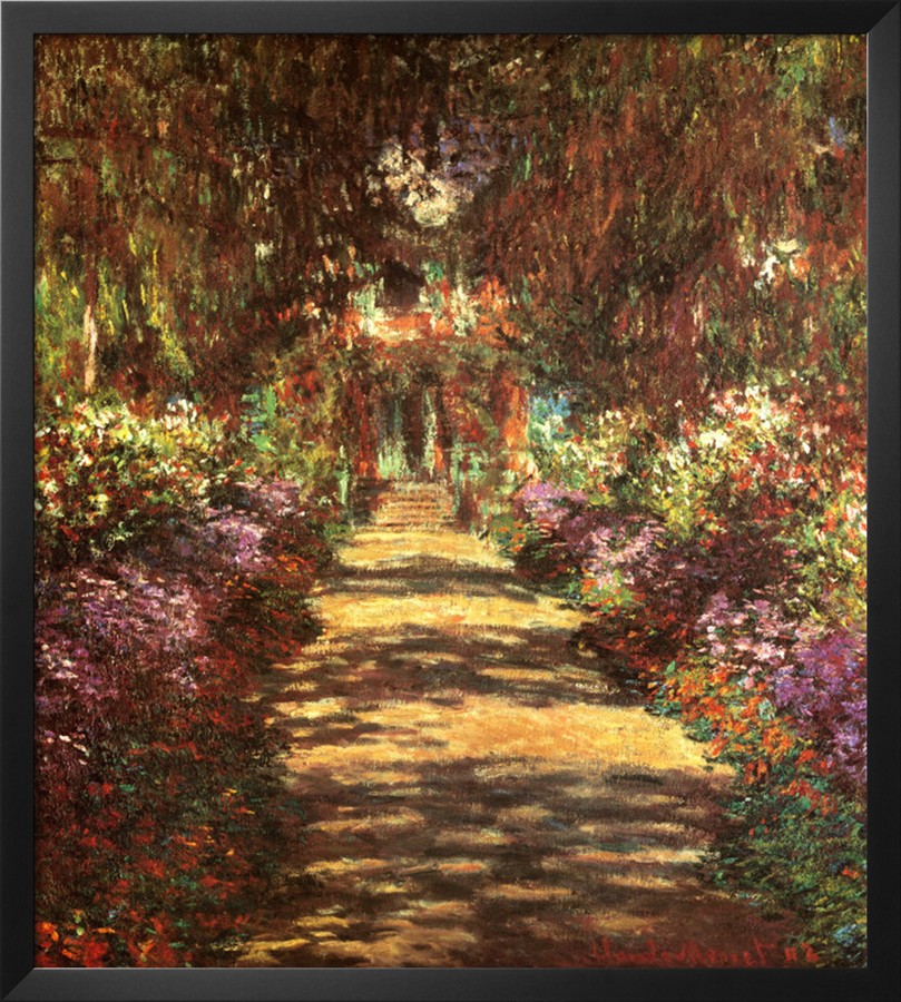 Footpath in the Garden - Claude Monet Paintings